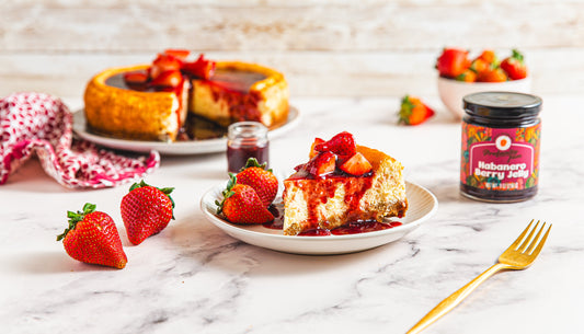 Vanilla Cheesecake
with Habanero Berry Jam Sauce