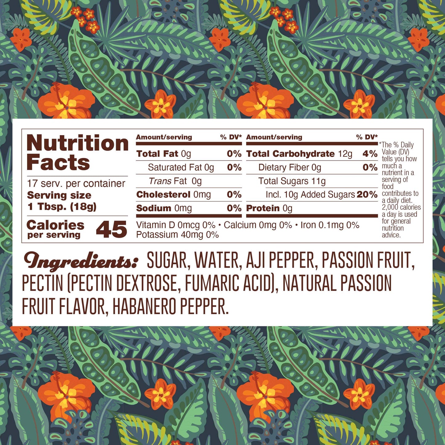 Passion Fruit Habanero Jam 9 oz jar