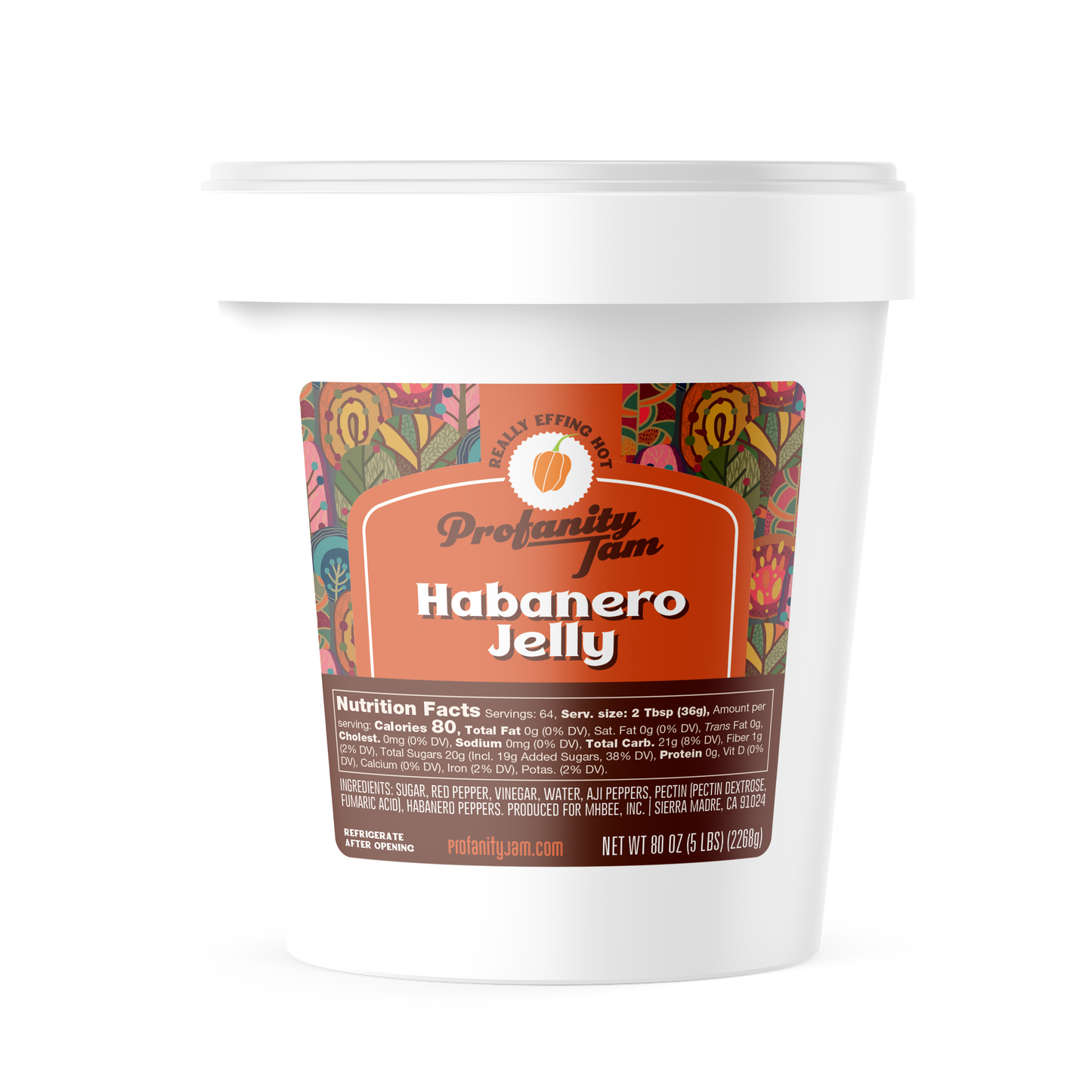 B2B OG Habanero 64 oz Profanity Pail