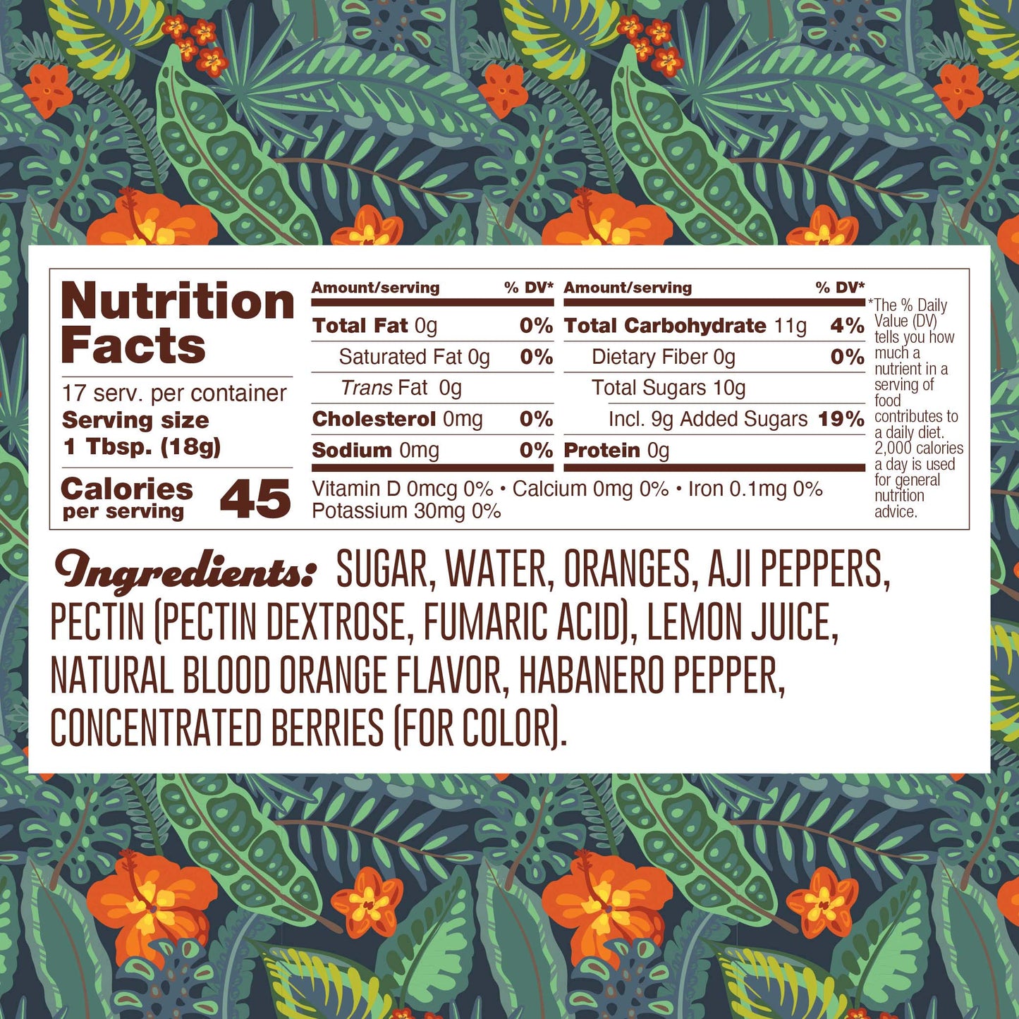 Blood Orange Habanero Jam 9 oz jar