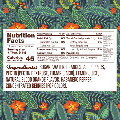 Blood Orange Habanero Jam 9 oz jar