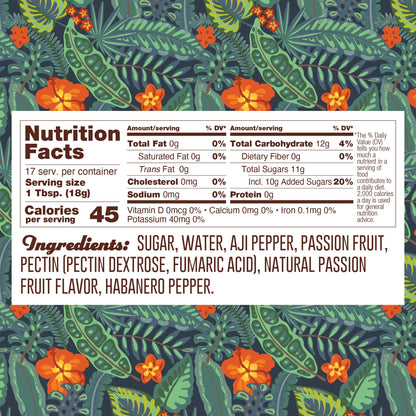 Passion Fruit Habanero Jam 9 oz jar